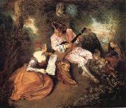 Jean-Antoine Watteau The scale of love china oil painting reproduction